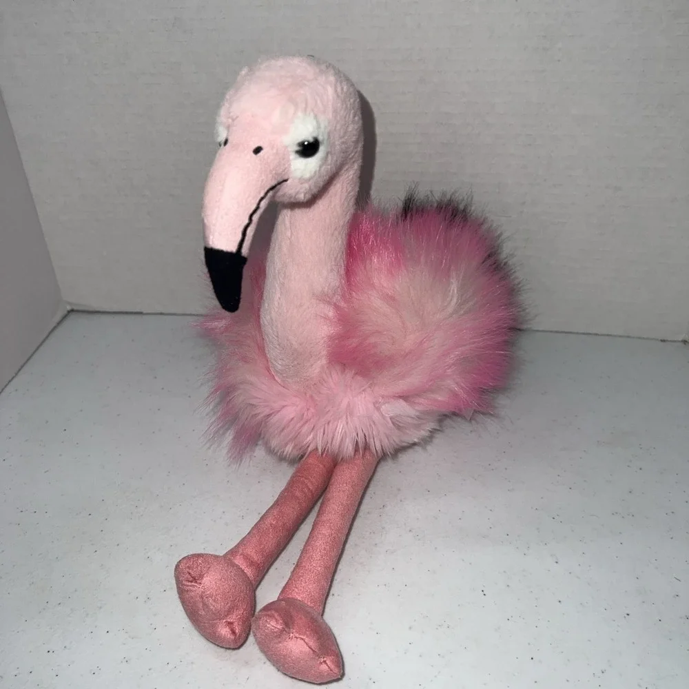 Aurora Luxe Boutique Ava Pink & Black Flamingo Stuffed Plush Toy 15